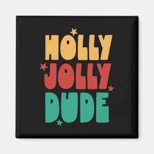 Holly-jolly-Typ Weihnachtsjunge Mädchen Kind Merry Magnet