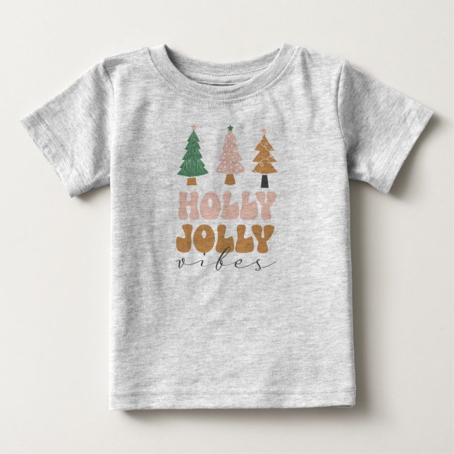 Holly Jolly vibes Baby T-shirt (Vorderseite)