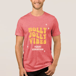Holly Jolly Vibes - Frohe Weihnachten Tri-Blend Shirt