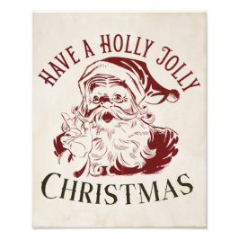 Holly Jolly Vintage Christmas Fotodruck
