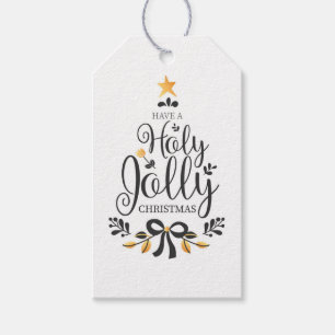 Holly-Jolly-Weihnachten Geschenkanhänger