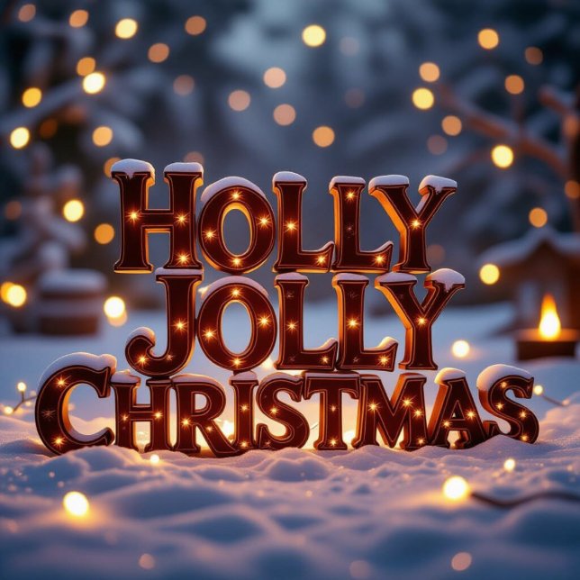 Holly Jolly Weihnachtsfeiertag Ornament Karte (Von Creator hochgeladen)