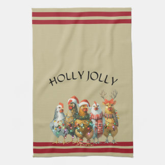 Holly Jolly - Weihnachtsgeburten mit Weihnachtsman Geschirrtuch