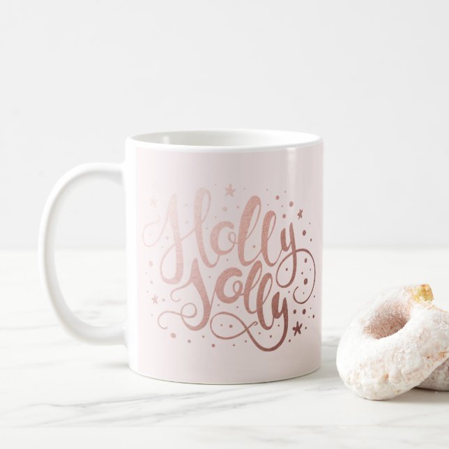 Holly Jolly | Weihnachtskaffeetasse Tasse (Mit Donut)