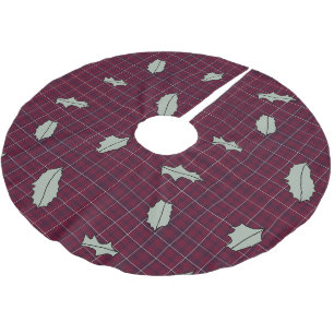 Holly Karierter Baumrock Polyester Weihnachtsbaumdecke