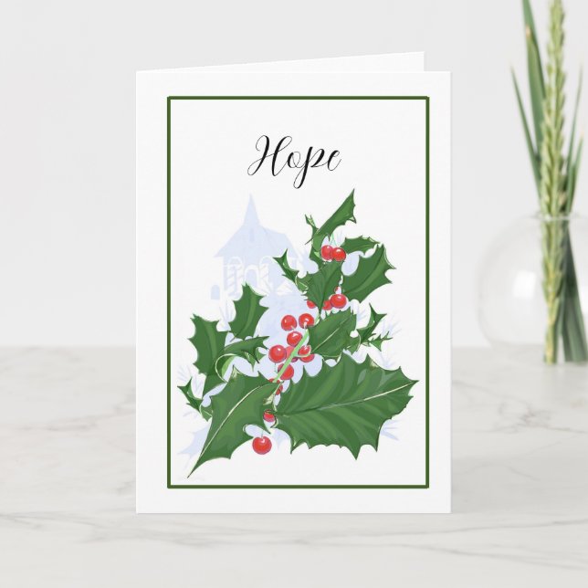 Holly-Karte Dankeskarte (Vorderseite)