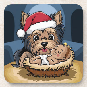 Holly-Klumpen von Yorkshire Terrier Getränkeuntersetzer
