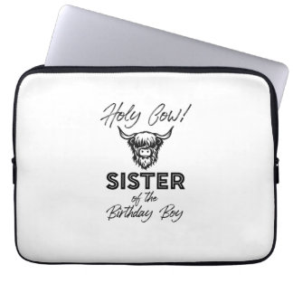 Holly Kuh Schwester der Geburt Boy Highland Kuh Laptopschutzhülle
