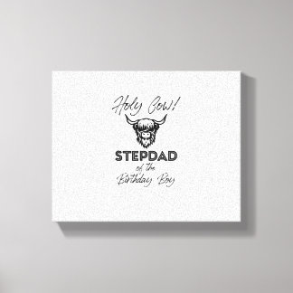 Holly Kuh Stepdad der Geburt Boy Highland Kuh Leinwanddruck