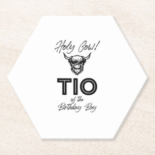 Holly Kuh Tio der Geburt Boy Highland Kuh 1. Untersetzer