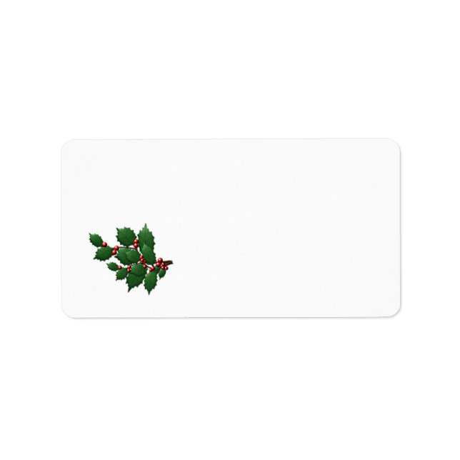 Holly Leaf Adressaufkleber (Vorne)