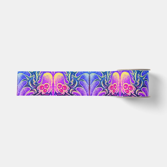 Holly Leaf und Berry Colorful Ripsband (Vorderseite)