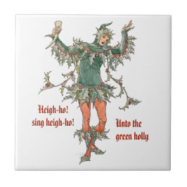 Holly man Walter Crane Blume aus Shakespeare Fliese