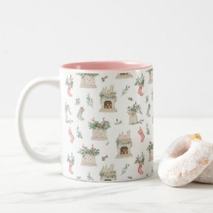 Holly Mantel Pattern Zweifarbige Tasse