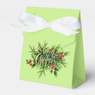 Holly Merry Christmas Favor Box Geschenkschachtel