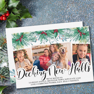 Holly Mistletoe 3 Foto Decking New Halls Schrift Feiertagskarte