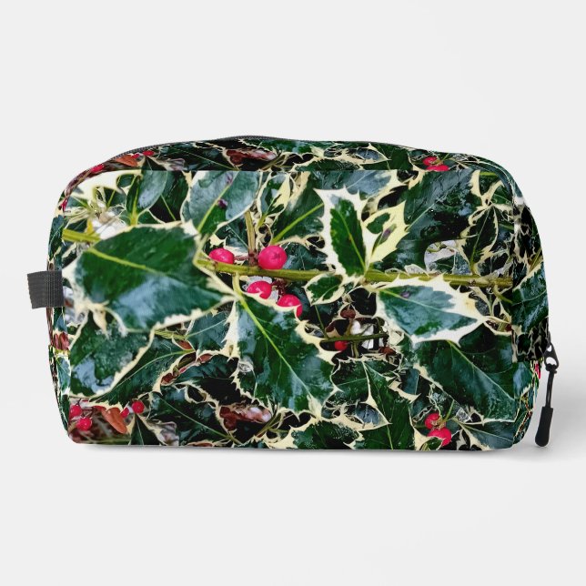 Holly, mit cremefarbenen Kanten Waschbeutel (Vorderseite)