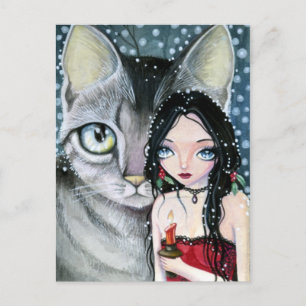 Holly Night - Postcard Postkarte