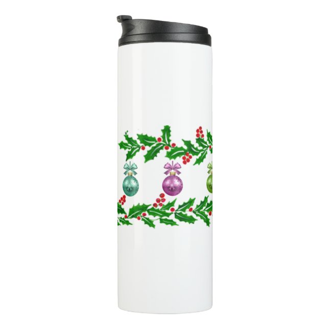 Holly Ornaments Thermosbecher (Nach rechts gedreht)