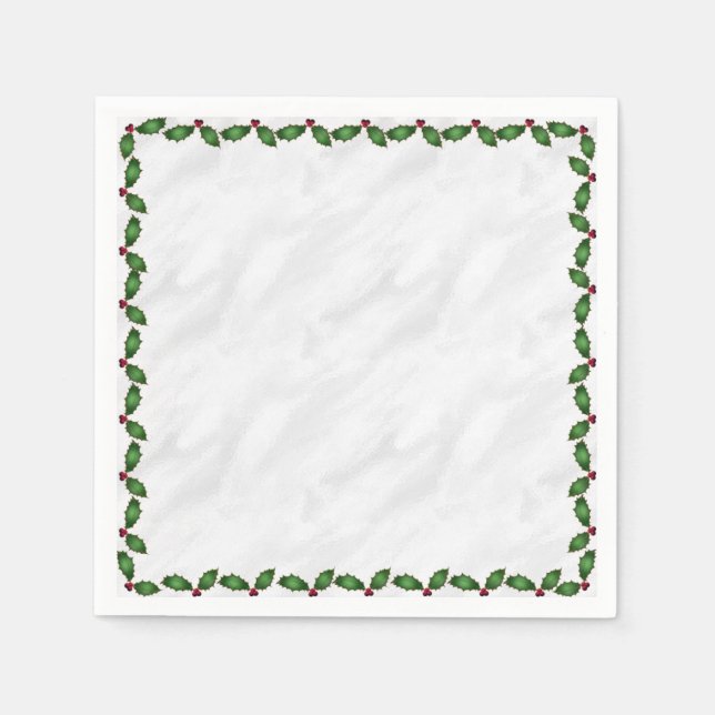 Holly Paper Napkins Serviette (Vorderseite)
