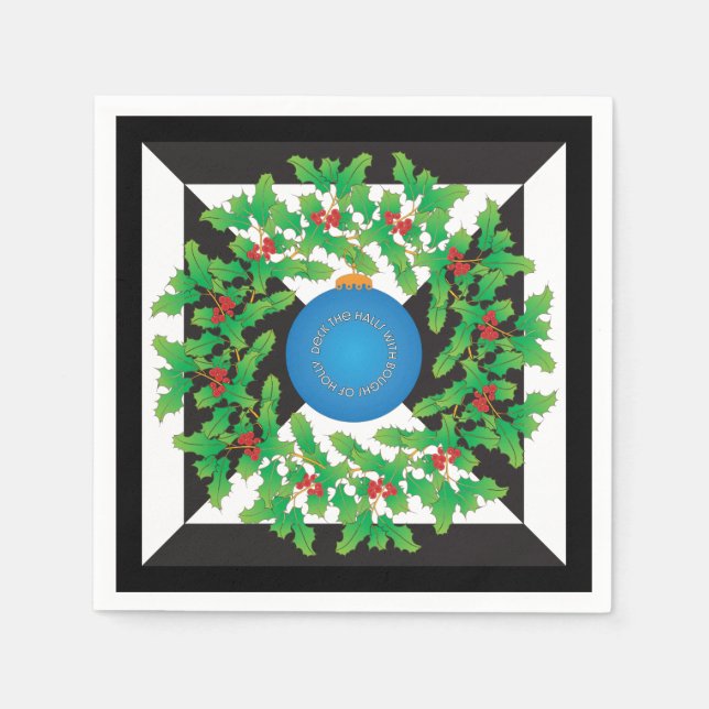 Holly Paper Napkins Serviette (Vorderseite)