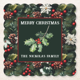 Holly & Pine Celebration Untersetzer