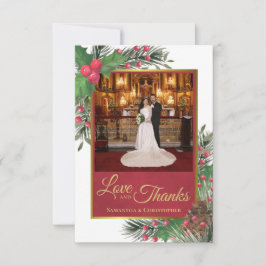 Holly & Pine Holiday Themenabend Liebe & Dank Hoch Dankeskarte