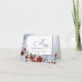 Holly & Pine Rustikaler Weihnachtsgruß Feiertagskarte