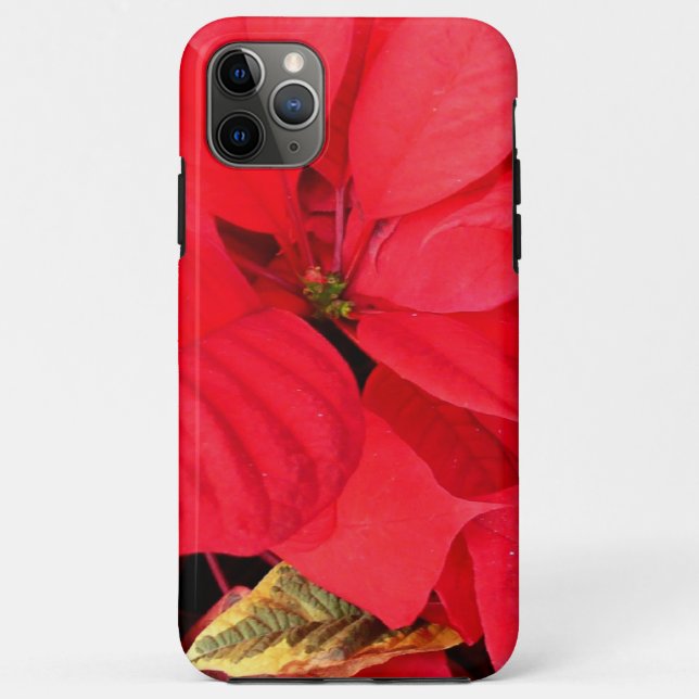 Holly Point Poinsettias Holiday Floral Case-Mate iPhone Hülle (Rückseite)