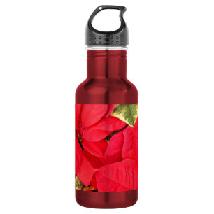 Holly Point Weihnachtssterne Holiday Floral Edelstahlflasche