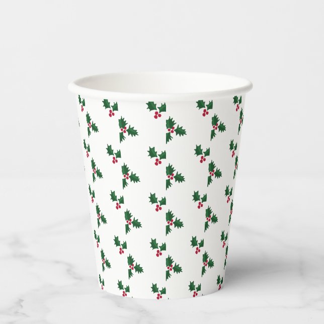Holly Print Pappbecher (Vorderseite)
