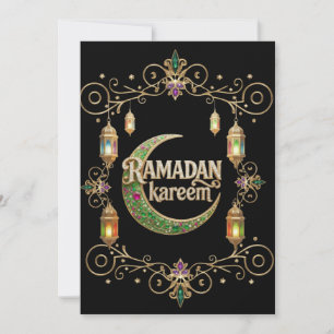 Holly Ramadan schwarz und gold Einladung