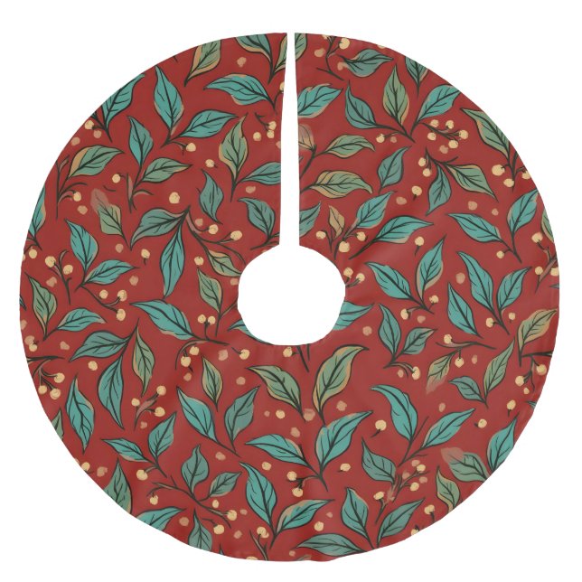 Holly Revisited Polyester Weihnachtsbaumdecke (Vorderseite)