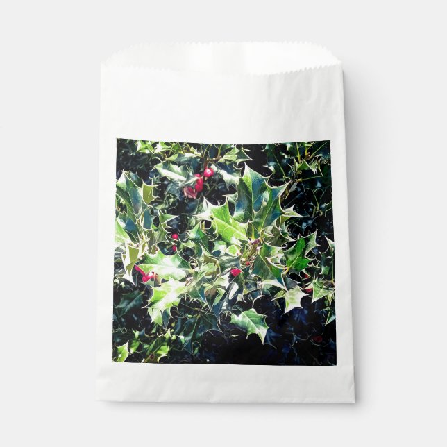 Holly, rote Beeren Geschenktütchen (Vorderseite)