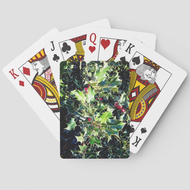 Holly, rote Beeren Spielkarten (Rückseite)