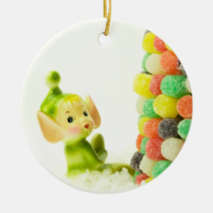 Holly the Pixie Elf Keramik Ornament