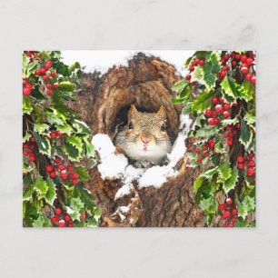 "Holly Tree Christmas" Postkarte