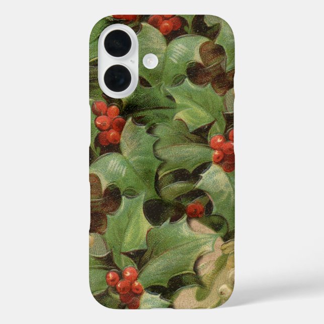 Holly Tree Weihnachtsfeiertag Vintag Case-Mate iPhone Hülle (Rückseite)