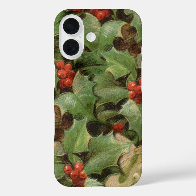 Holly Tree Weihnachtsfeiertag Vintag Case-Mate iPhone Hülle (Rückseite)