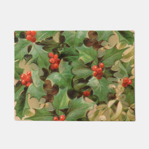 Holly Tree Weihnachtsfeiertag Vintag Fußmatte