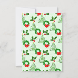 Holly und Bäume und Kränze, Oh mein! Dankeskarte