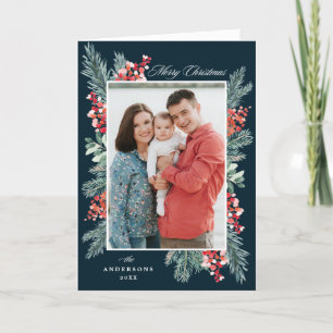 Holly und Evergreen Frohe Weihnachten 2 Foto