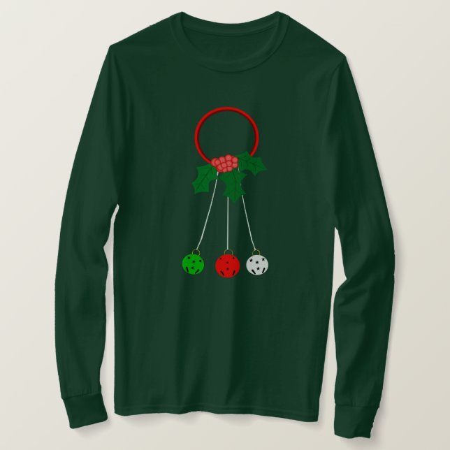 Holly und Jingle Bells Long Sleeve Shirt (Design vorne)