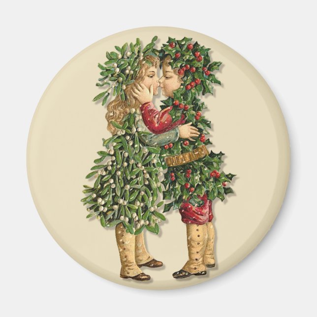 Holly und Mistletoe Kids Magnet (Vorne)