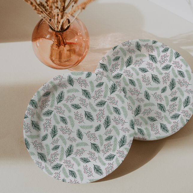 Holly und Pine Pappteller (Von Creator hochgeladen)