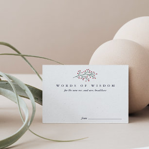 Holly und Pine Words of Wisdom für die Neugeborene Ankündigung