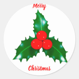 Holly White Umschlag Aufklebers Runder Aufkleber