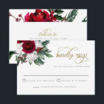 HOLLY Winter Christmas Burgundy Floral RSVP Card Einladung<br><div class="desc">Die Hochzeitskarte RSVP mit weinroten und weißen Winterfloralen und einem eleganten Kalligraphie-Schriftart. Editieren Sie einfach den Text für Ihre Veranstaltung. Diese UAWG ist perfekt für Ihr wüstenböhmisches oder rustikales Ereignis. Ändern Sie einfach die Farbe auf der Rückseite,  um ein beliebiges Farbschema zu erhalten.</div>