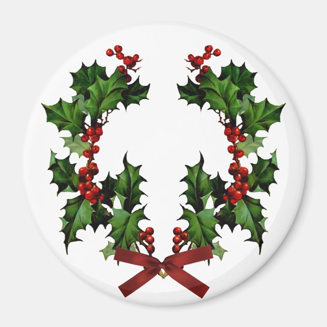 Holly Wreath Magnet (Vorne)