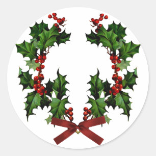Holly Wreath Sticker